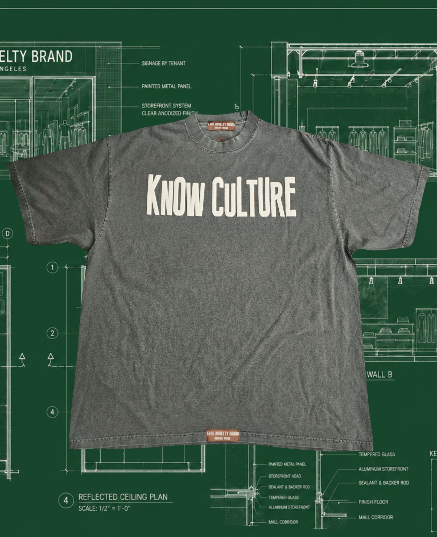 KNOW CULTURE METAL BODY WITH CLOUD CREAM LETTERS