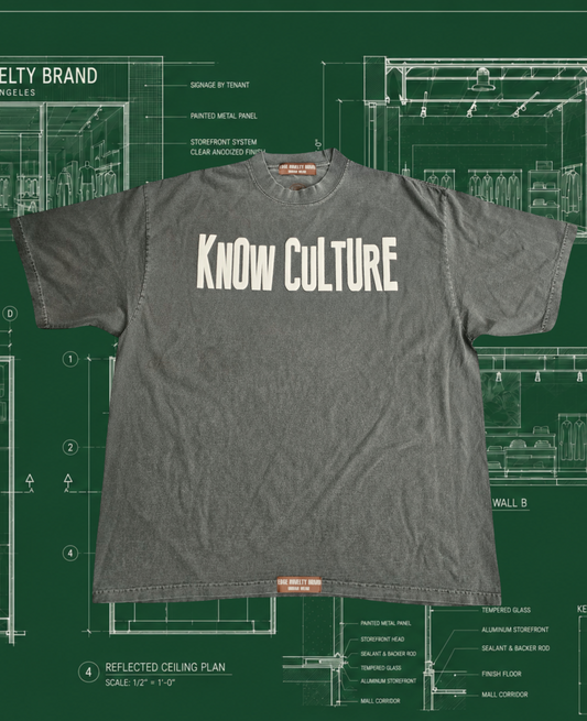 KNOW CULTURE METAL BODY WITH CLOUD CREAM LETTERS