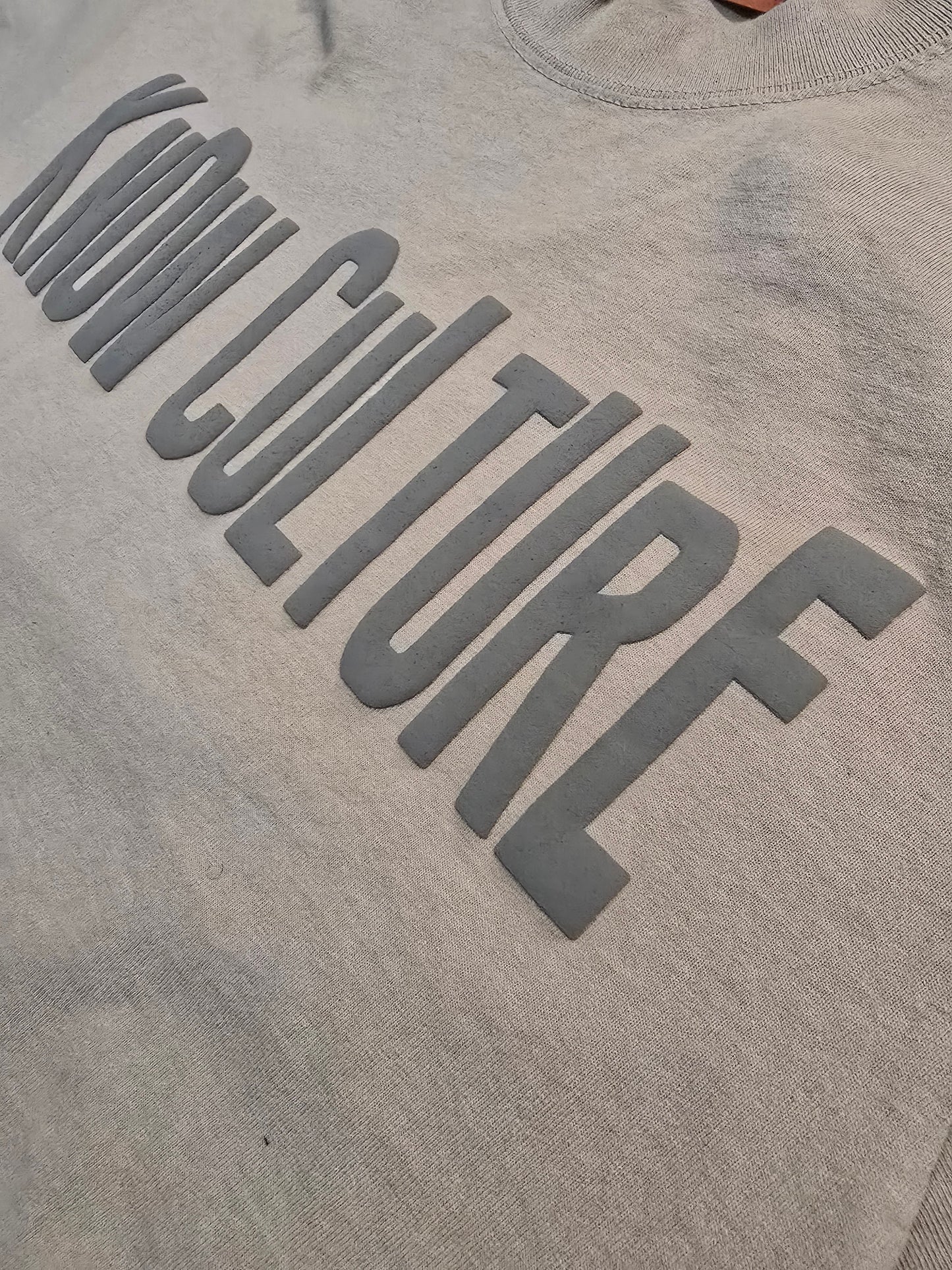 KNOW CULTURE SAND BODY WITH LIGHT GREEN LETTERS